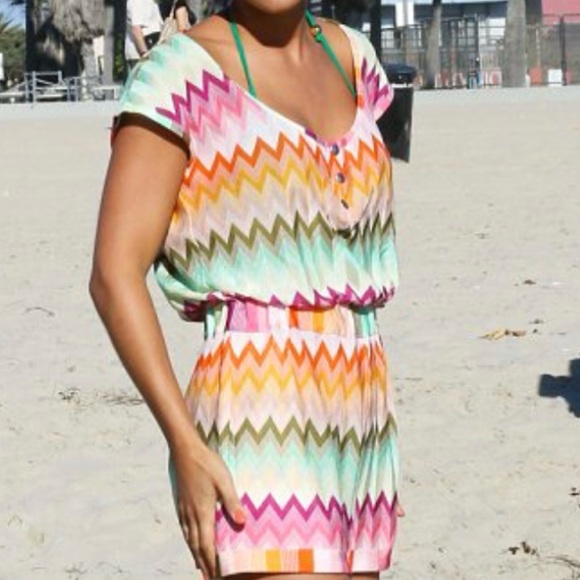 Missoni Pants - Missoni Mare Romper
Sleeveless with Square Neckline
Button Closure at Front